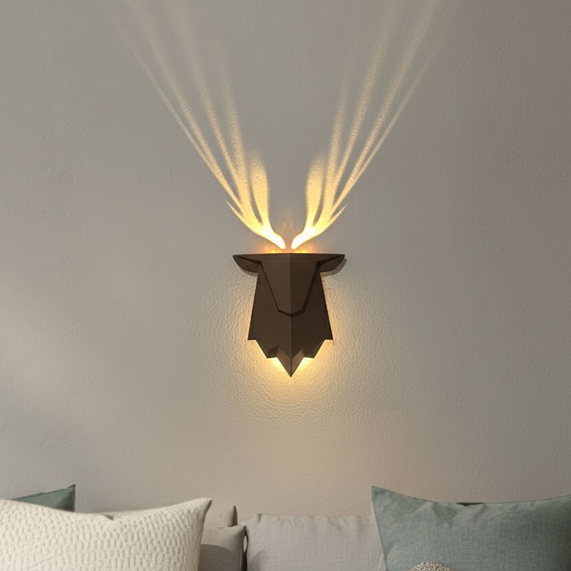 Wall Lights Deer Design, Rechargeable Wall Light with Remote Control and Timer, Battery Wall Lamp Dimmable_01