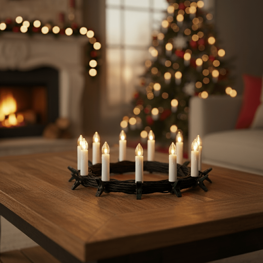Christmas Candles, LED Candles with Remote Control Set of 10, Flickering Battery Candles, Christmas Table Decoration