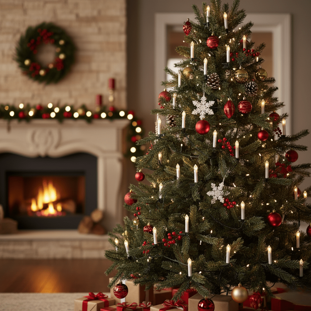 Christmas Candles, LED Candles with Remote Control Set of 10