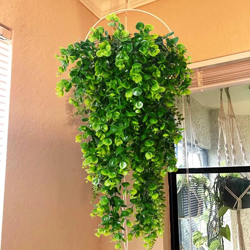 Artificial Plants 2 Pack, Hanging Fake Plants Eucalyptus 75 cm