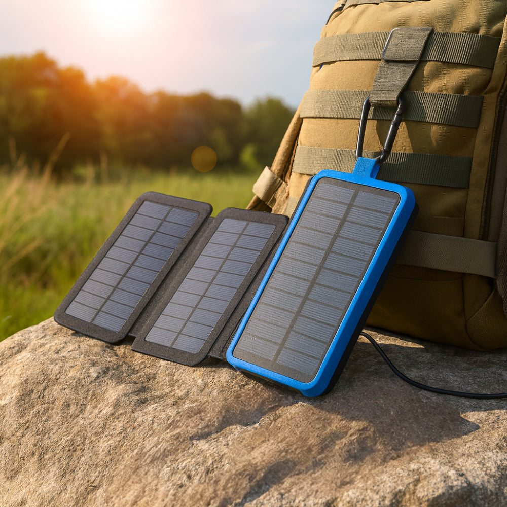 EcoCharge | Solar Power Bank with 25000mAh Capacity & Fast Charging | Portable Solar Charger for Outdoor Adventures 0