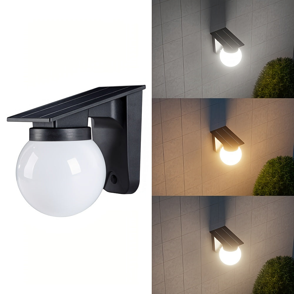 EcoGlow | Solar LED Wall Light with Smart Dimming Feature | Modern Design for Outdoor Spaces 0