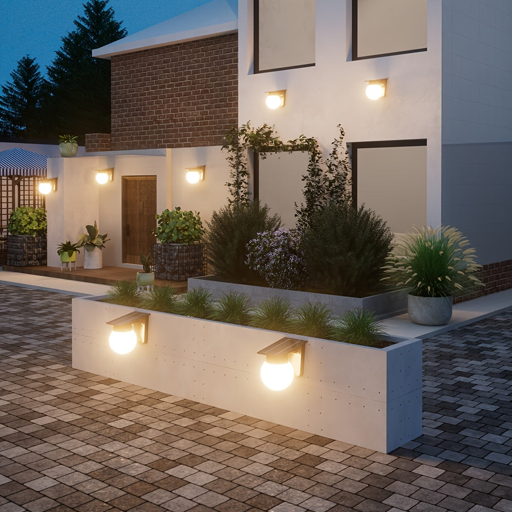 EcoGlow | Solar LED Wall Light with Smart Dimming Feature | Modern Design for Outdoor Spaces 3