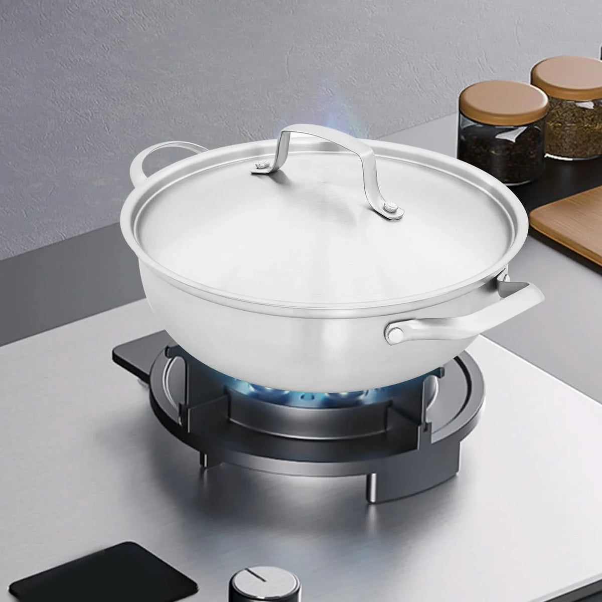 Stainless Steel Cooking Pot with Glass Lid, Induction Stock Pot for All Hobs, Stainless Steel Cookware for Pasta_06