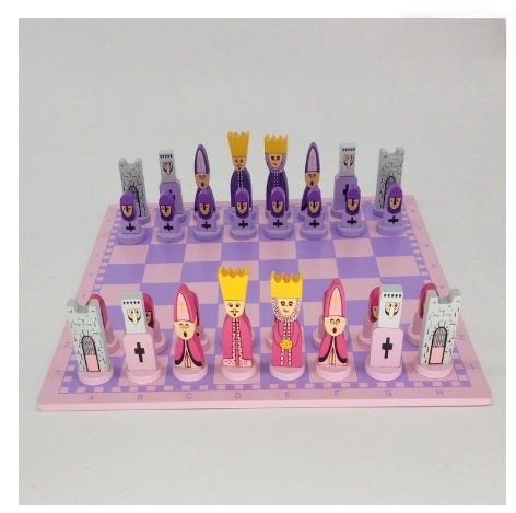 Educational Wooden Chess Set with Colorful Pieces | Engaging Game for Cognitive Development 9