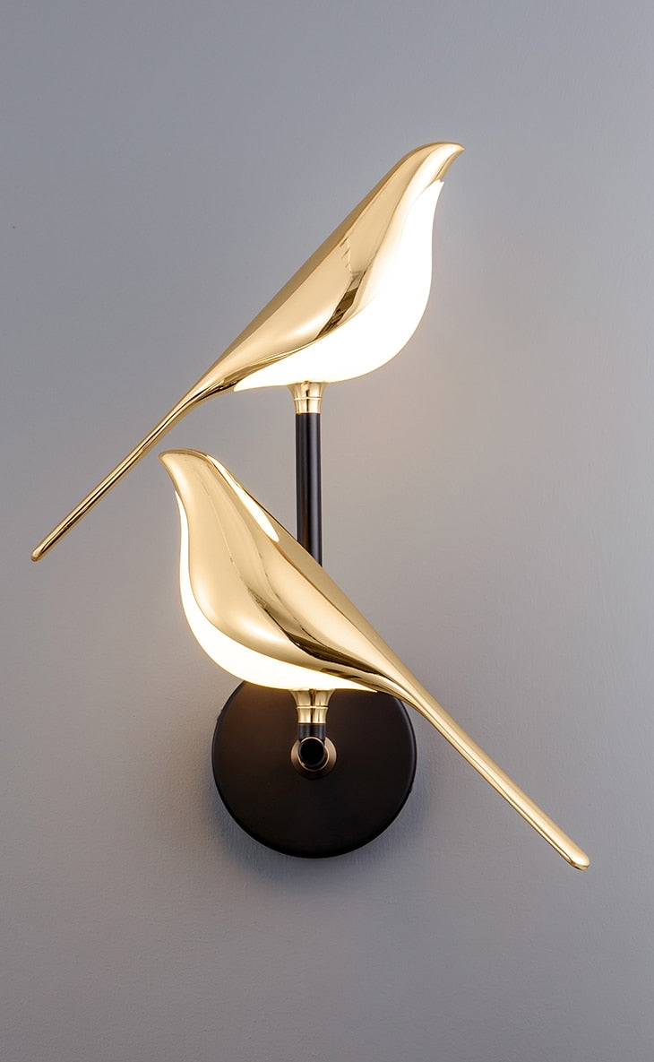 Elegant Bird | Wall Sconce Lighting with Warm White LED Glow | Modern Decor for Cozy Interiors 7