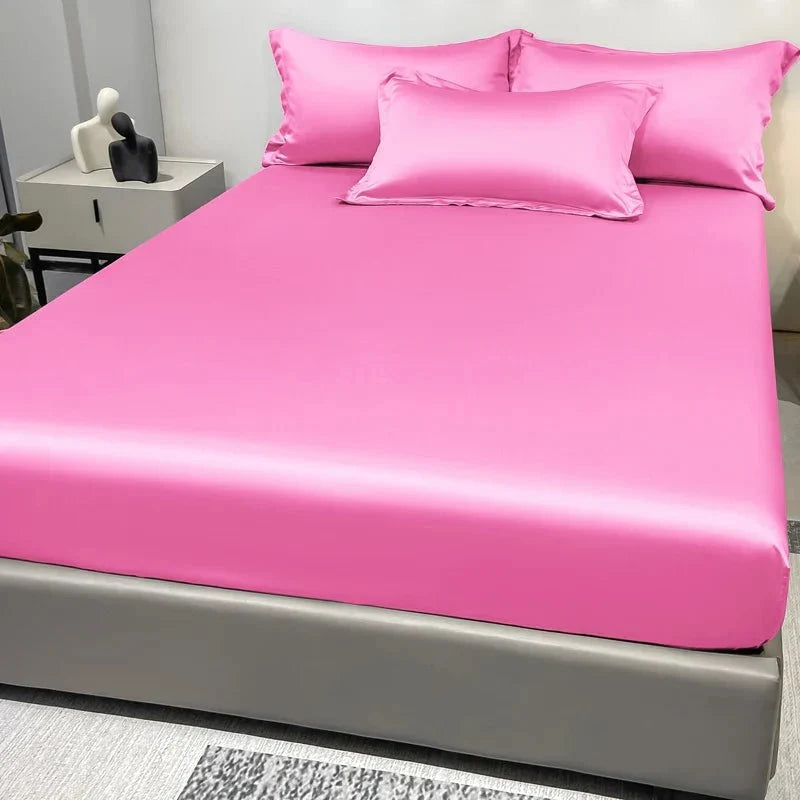 Fitted Bed Sheets, Polyester Fitted Sheet with Elastic Band, Soft Bed Sheets in 7 Colours and 99x190 to 198x203 cm_09
