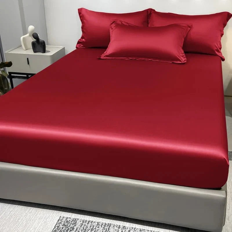 Fitted Bed Sheets, Polyester Fitted Sheet with Elastic Band, Soft Bed Sheets in 7 Colours and 99x190 to 198x203 cm_11