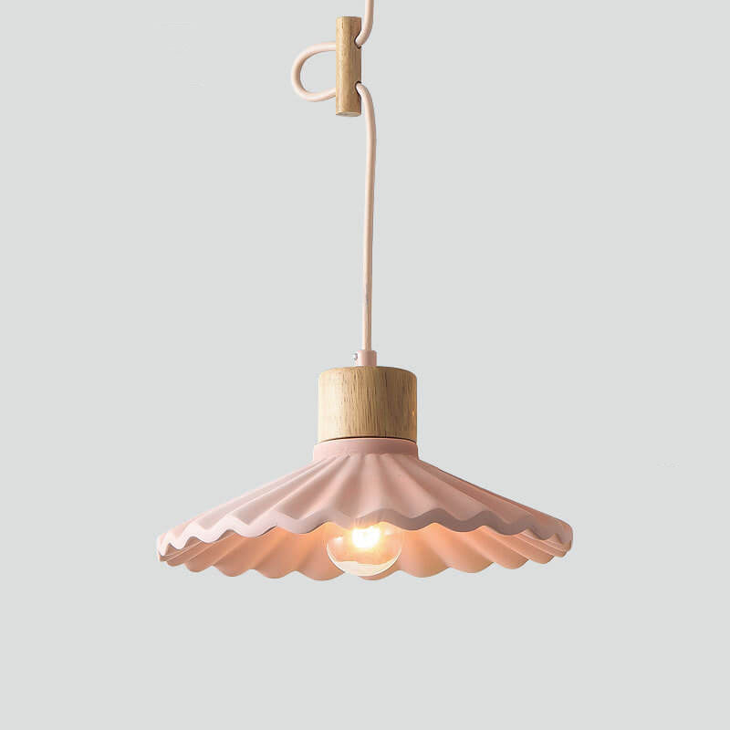 Elegant Scalloped Pendant Light with Adjustable Height | Modern Kitchen Pendant Lighting for Versatile Illumination 10