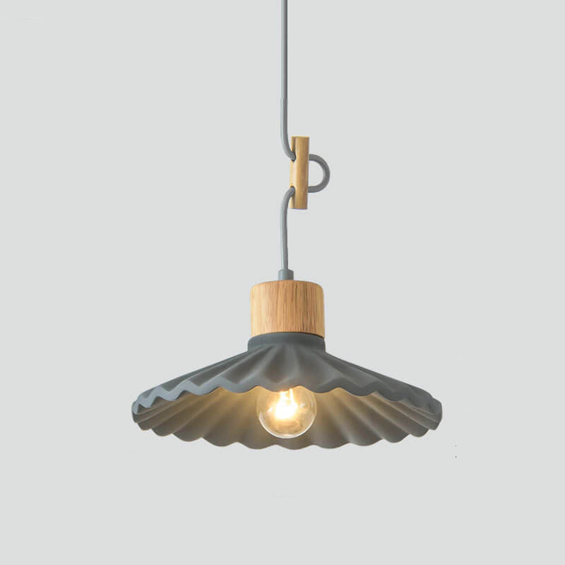 Elegant Scalloped Pendant Light with Adjustable Height | Modern Kitchen Pendant Lighting for Versatile Illumination 11