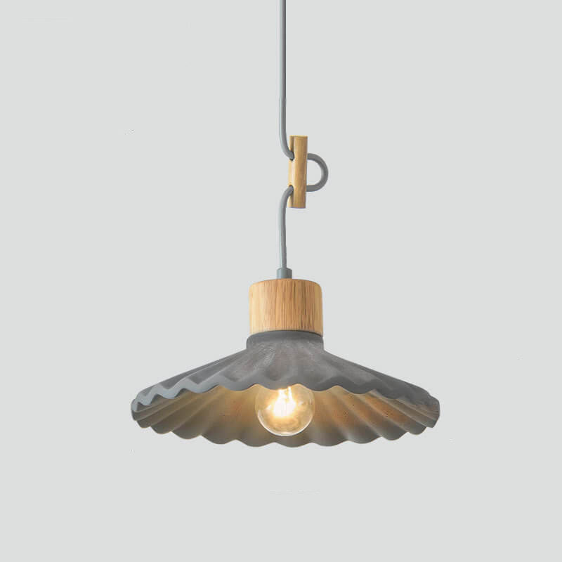 Elegant Scalloped Pendant Light with Adjustable Height | Modern Kitchen Pendant Lighting for Versatile Illumination 13
