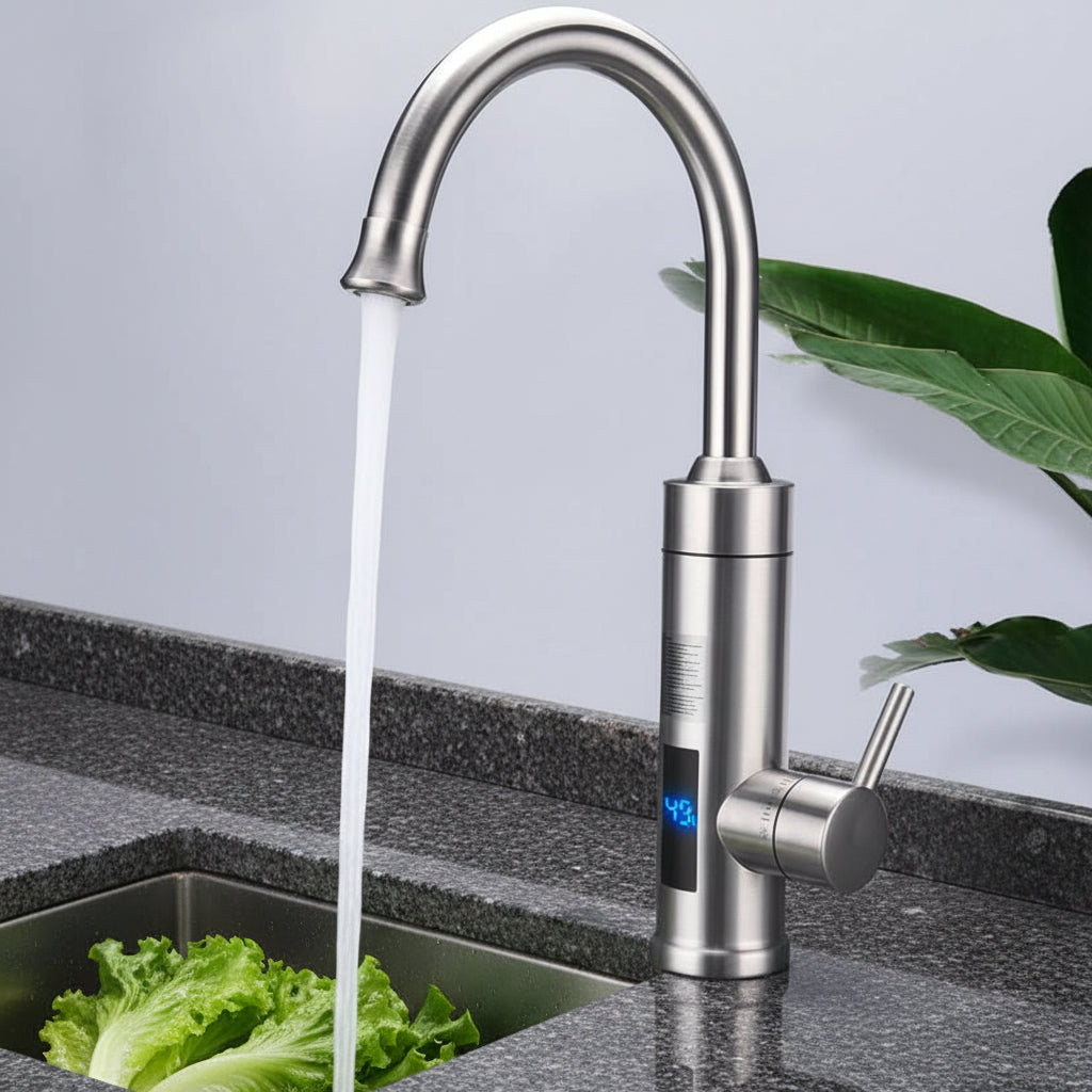 Kitchen Taps, Electric Instant Hot Water Tap in Stainless Steel, Kitchen Sink Tap with Hot and Cold Water_01