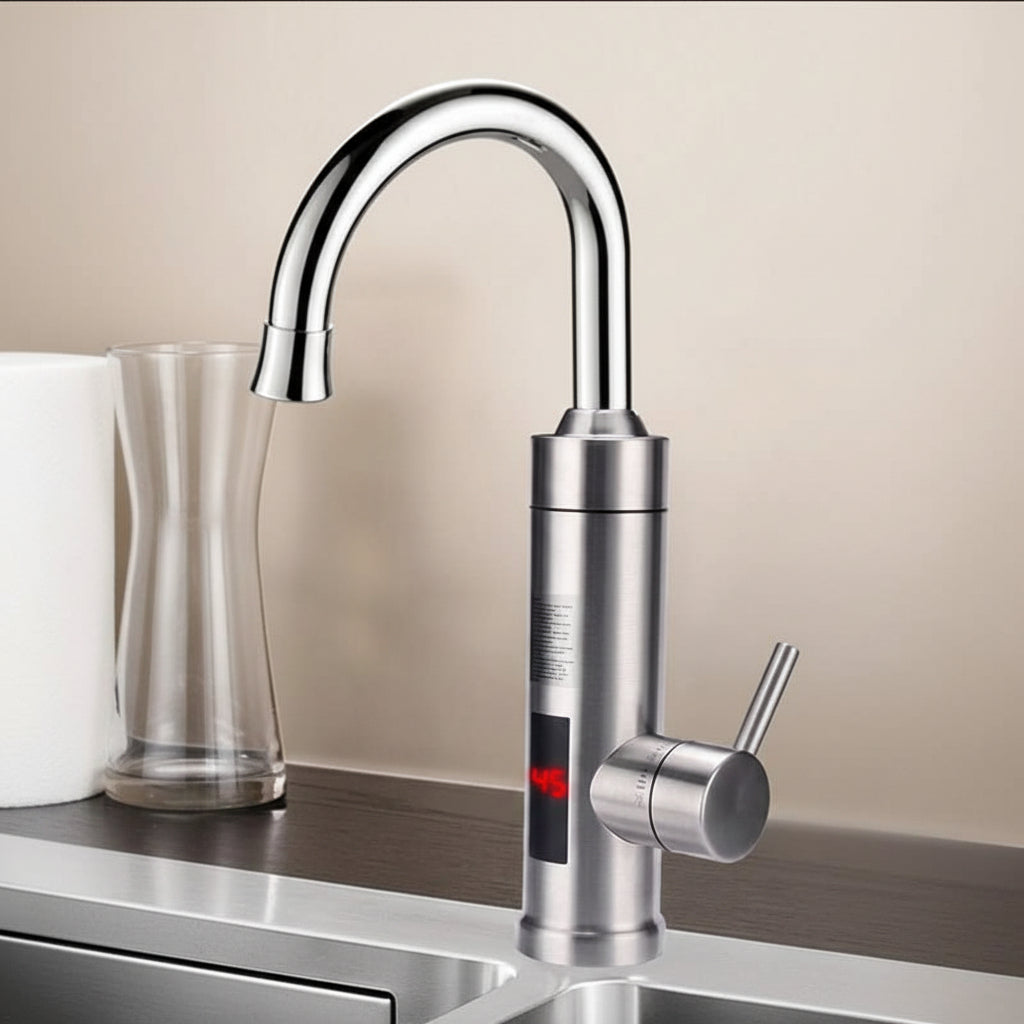 Kitchen Taps, Electric Instant Hot Water Tap in Stainless Steel, Kitchen Sink Tap with Hot and Cold Water_02