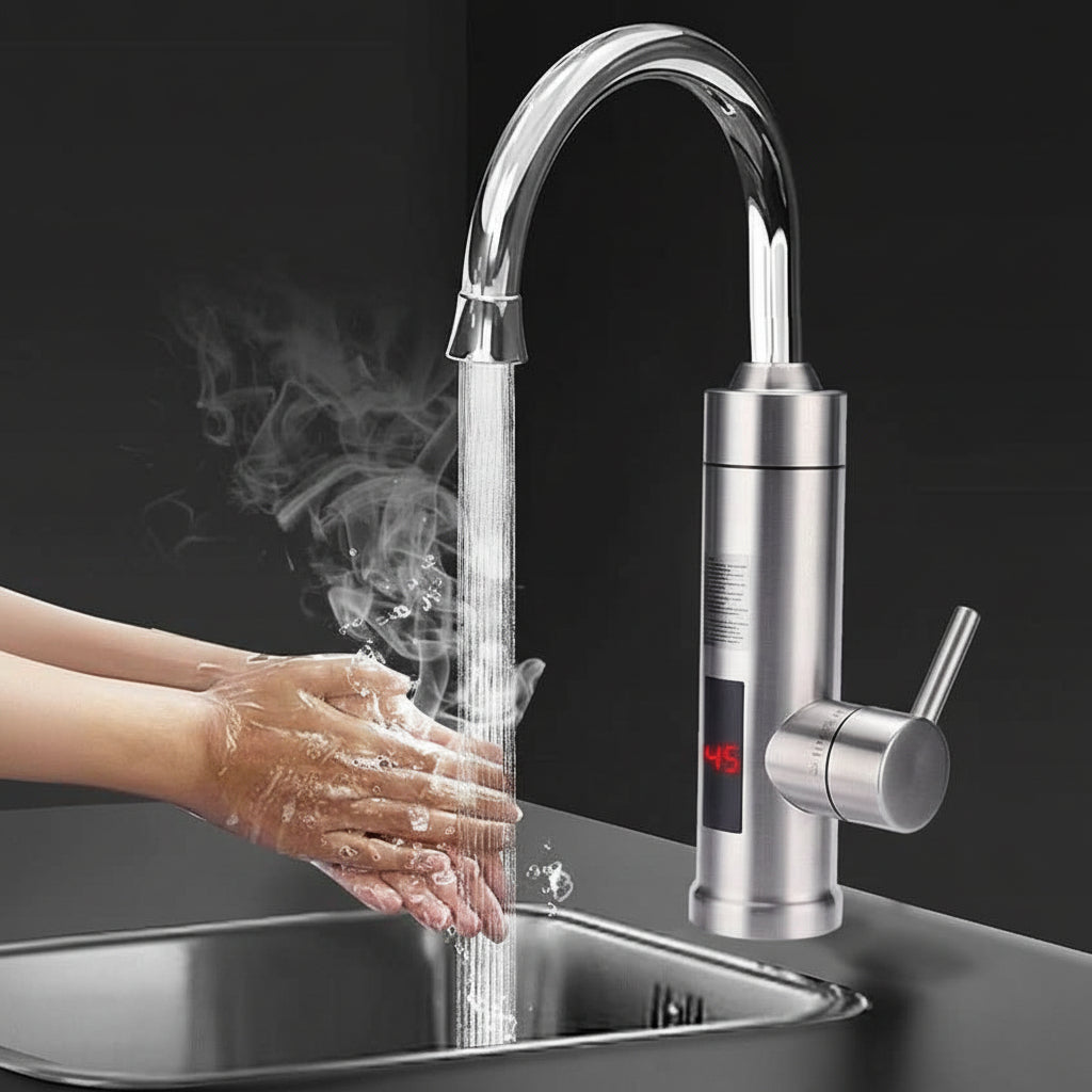Kitchen Taps, Electric Instant Hot Water Tap in Stainless Steel, Kitchen Sink Tap with Hot and Cold Water_04