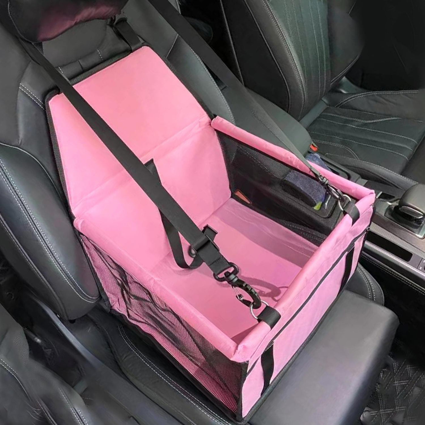 Elevated Dog Car Seat with Waterproof Fabric & Anti-Slip Base | Comfortable Dog Booster Seat for Safe Travel 20