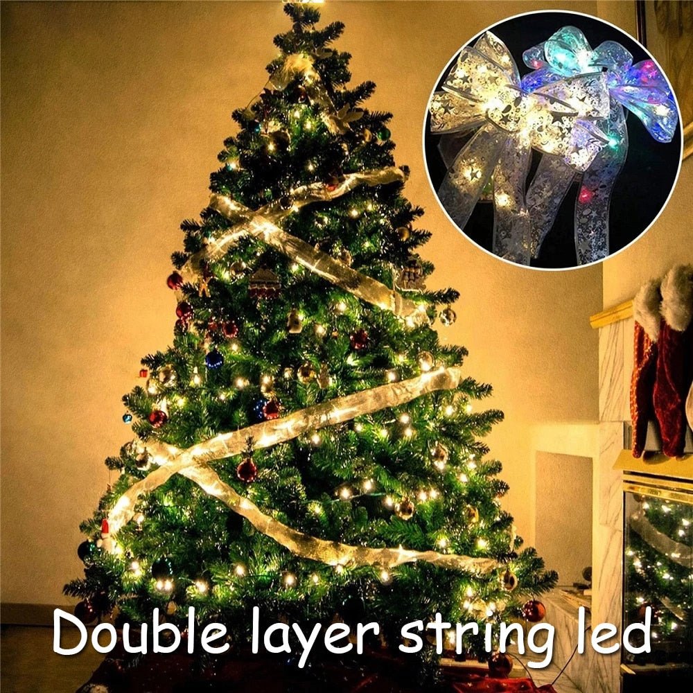LED Christmas Lights Double Layer, Christmas Tree Lights Warm or Coloured, Copper Wire Fairy Lights for Christmas Decor_02