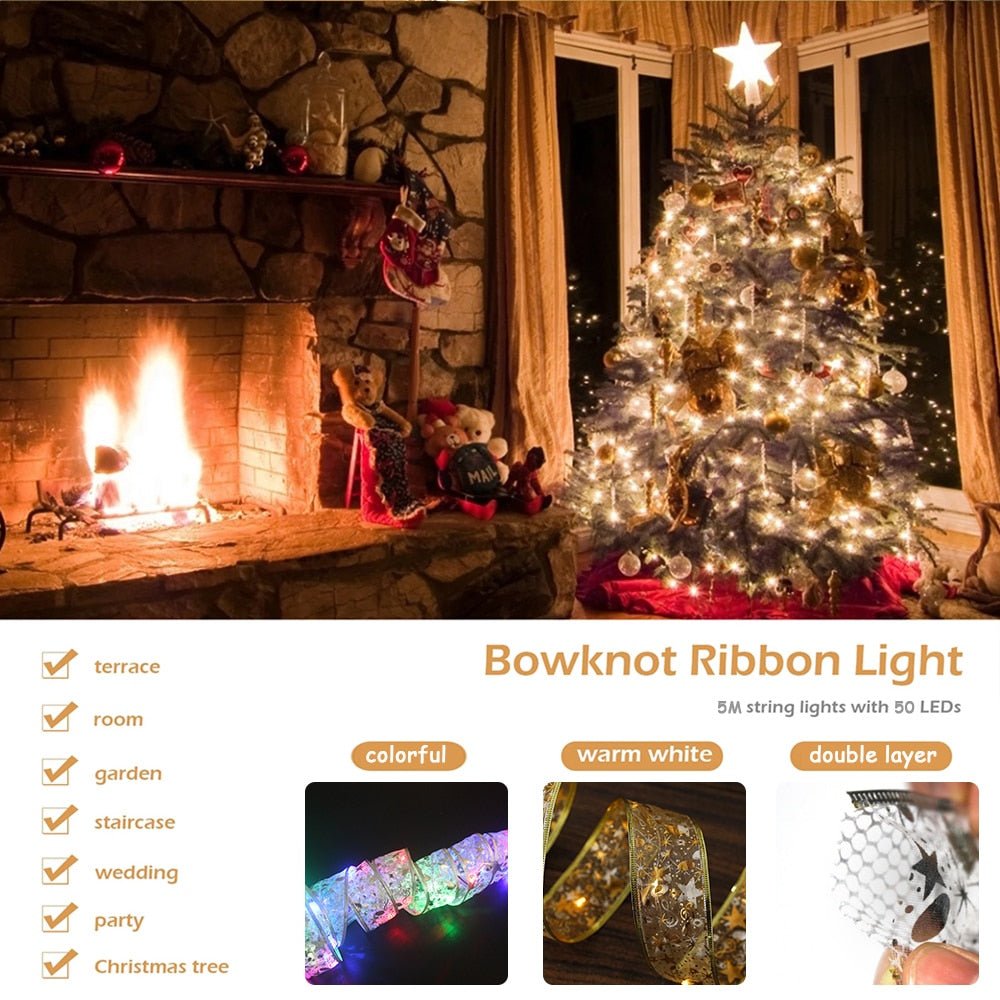 LED Christmas Lights Double Layer, Christmas Tree Lights Warm or Coloured, Copper Wire Fairy Lights for Christmas Decor_06