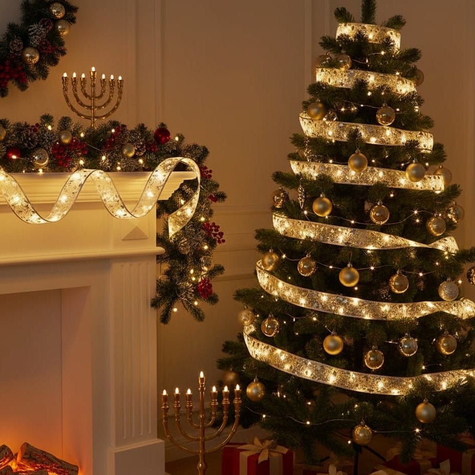 LED Christmas Lights Double Layer, Christmas Tree Lights Warm or Coloured, Copper Wire Fairy Lights for Christmas Decor_08