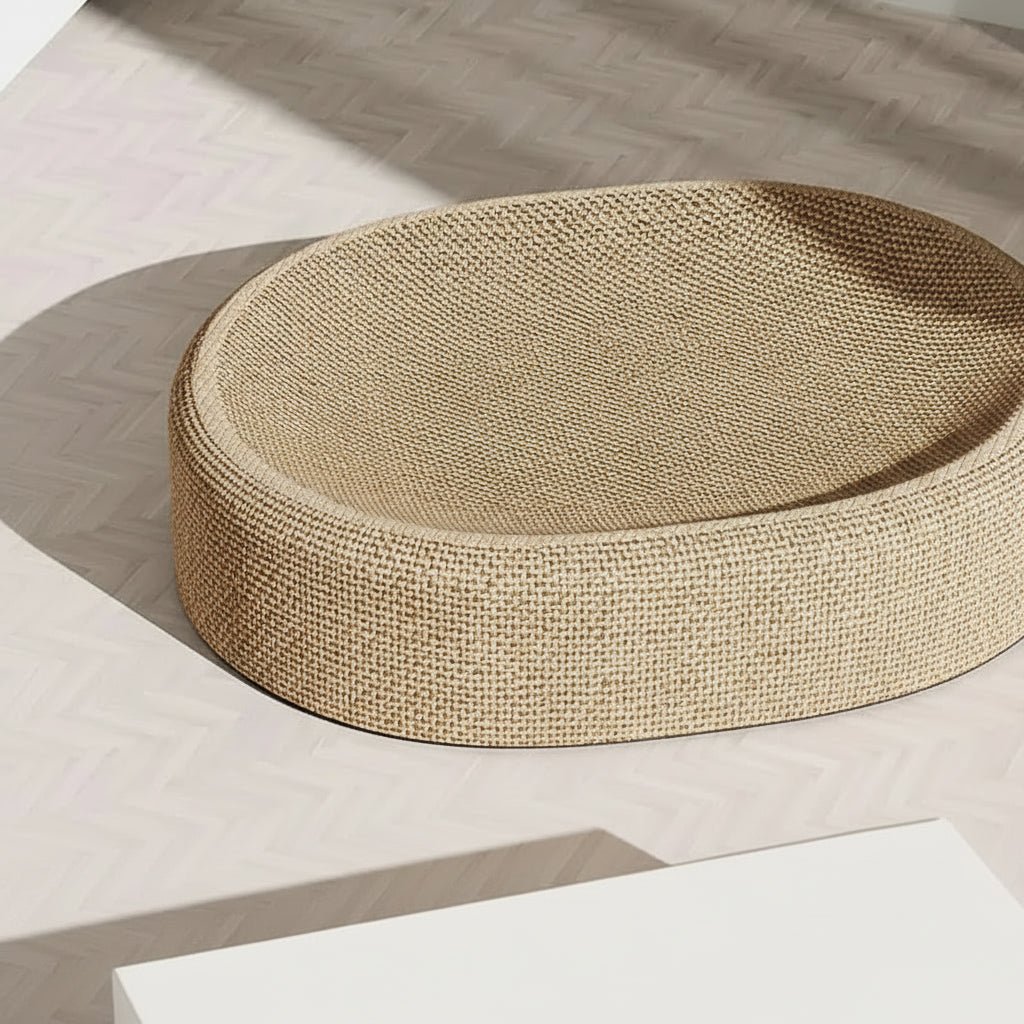Woven Sisal Cat Scratching Mat, Oval Cat Bed – image 5