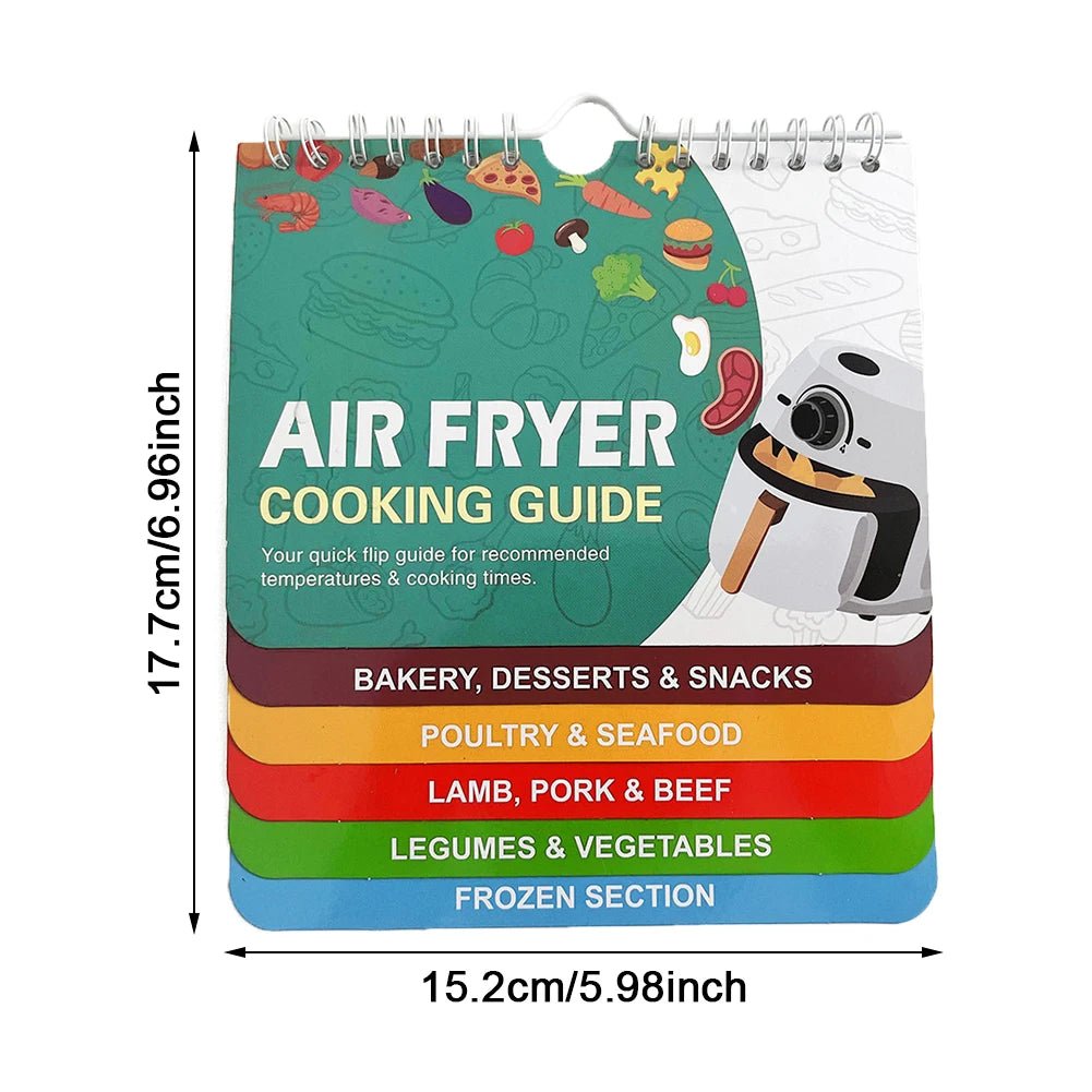 Air Fryer Cheat Sheet Magnet, Cooking Times Chart for 100+ Foods, Waterproof Fridge Magnet and Air Fryer Accessories_06