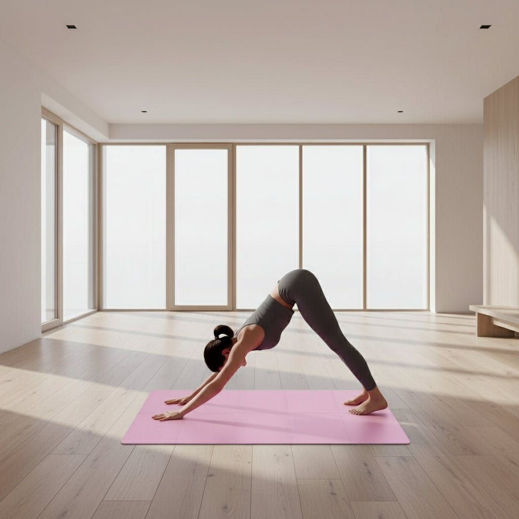 Yoga Mat 4 mm Non Slip, Pilates Mat and Gym Mat, Lightweight Exercise Mats for Home Workout and Travel