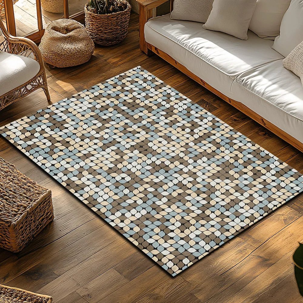 Soft Flannel Geometric Rug with Non Slip Backing, Modern Rugs for Bedroom – image 4