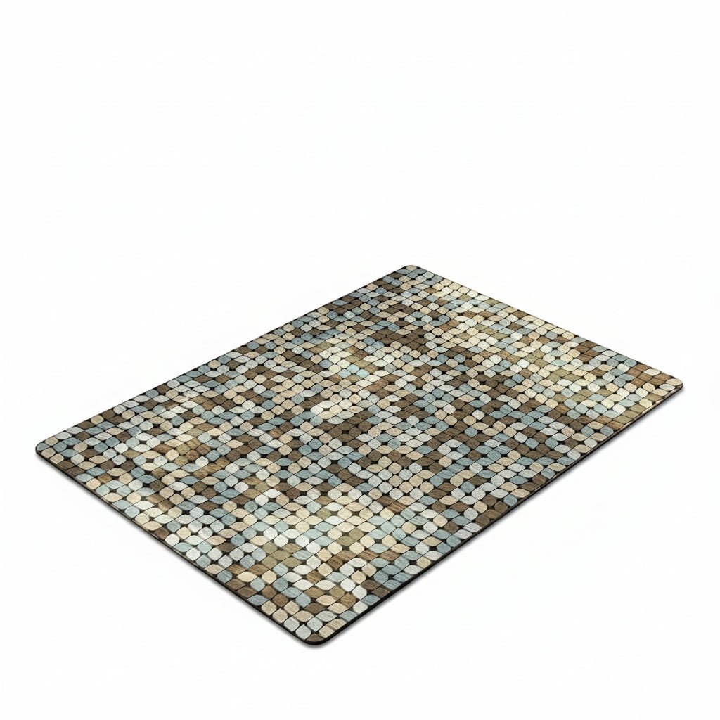 Soft Flannel Geometric Rug with Non Slip Backing – image 6