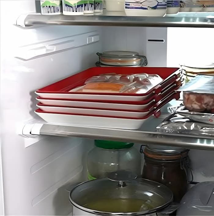 Food Container Lids 22 cm, Microwave Cover with Airtight Vacuum Seal, Reusable Food Cover for Fridge, Kitchen Storage_04