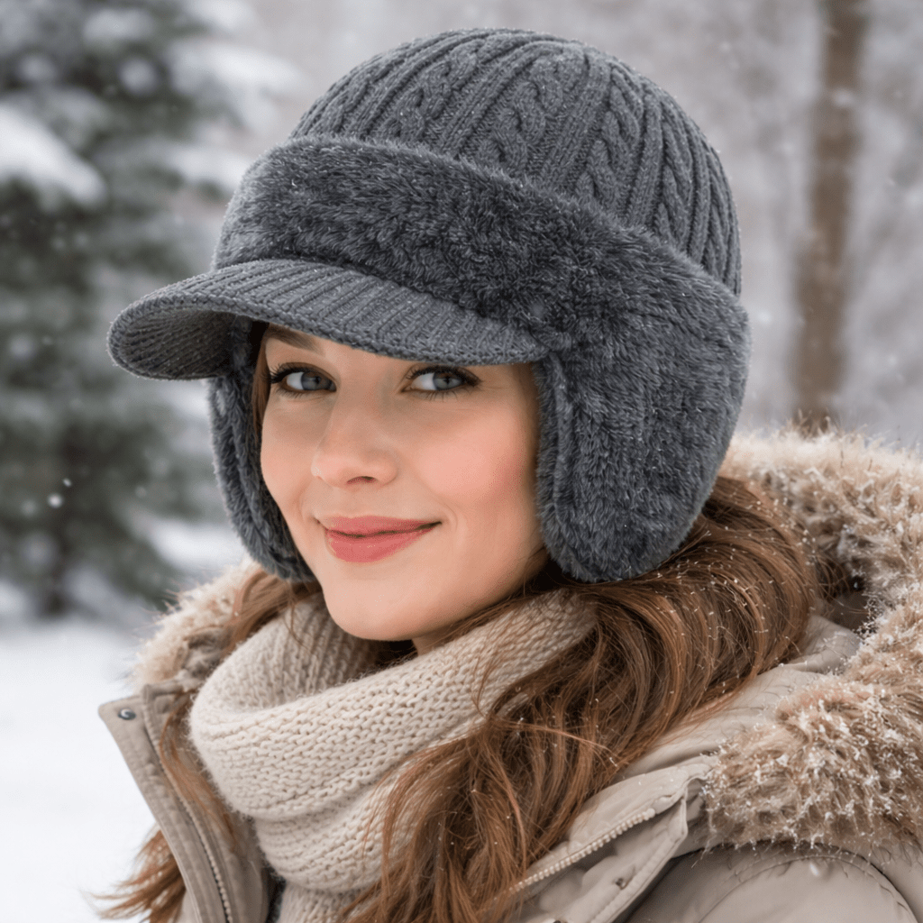 Trapper Hats for Winter, Ushanka Hat with Ear Flaps, Windproof Winter Hat with Fur Lining for Cold Weather