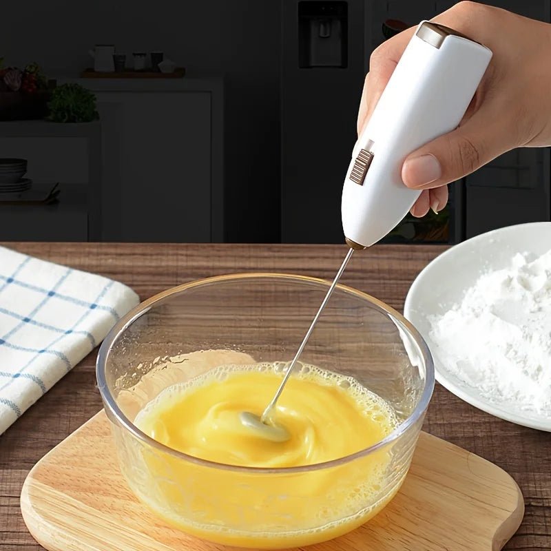 Handheld Milk Frother, Battery Operated Coffee Frother, Mini Electric Whisk for Eggs, Coffee Whisk for Drinks_02