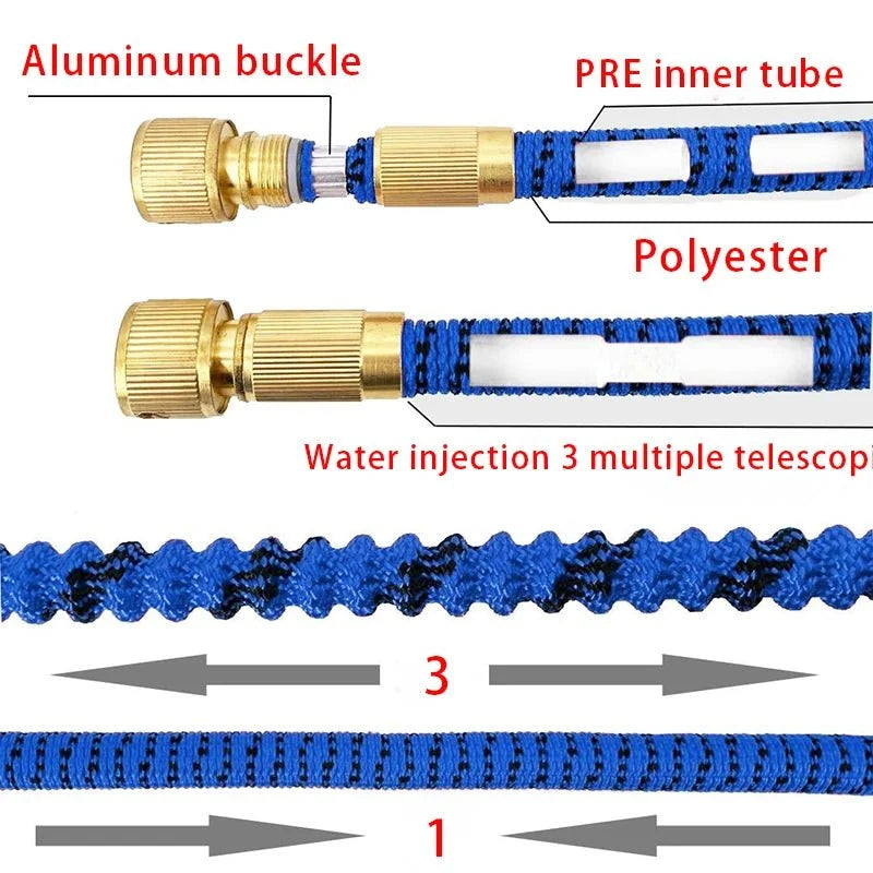 Expandable Hose Pipe, Expanding Garden Hose up to 30 m with Spray Gun – image 6
