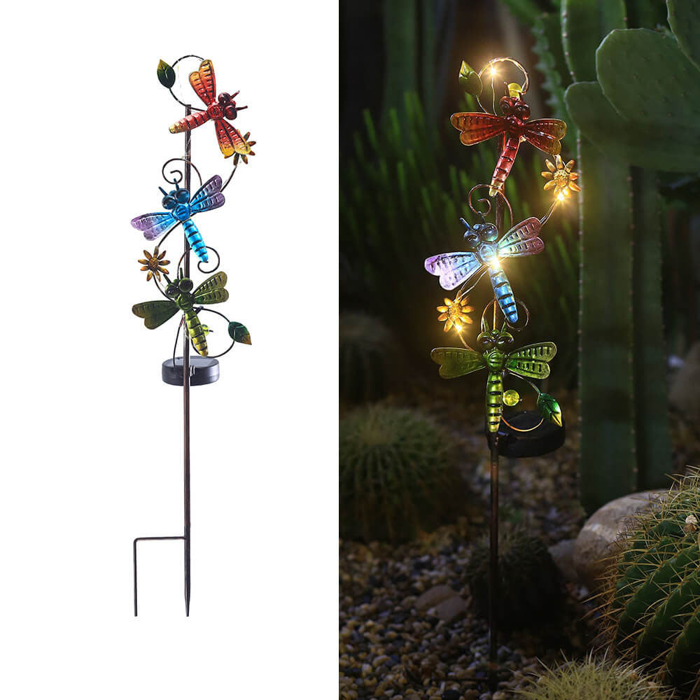 FloraGlow | Charming Vintage Solar Garden Stake Light with Butterfly Design 7