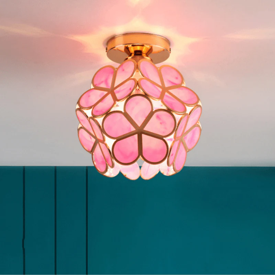 FloraLuxe | Elegant Vintage Floral Iron Ceiling Light Fixture 1
