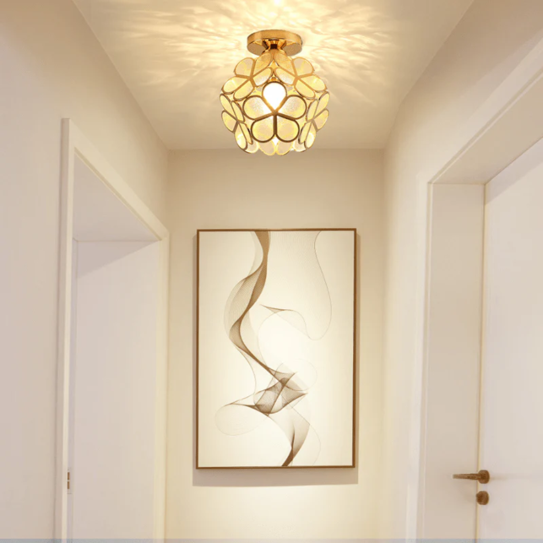 FloraLuxe | Elegant Vintage Floral Iron Ceiling Light Fixture 2