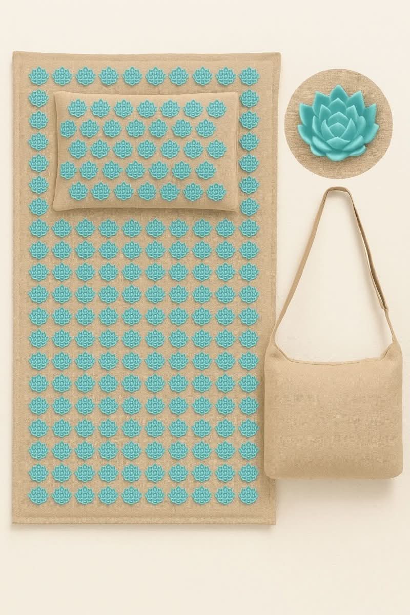 Acupressure Mat and Pillow Set, Massage Mat for Natural Pain Relief and Relaxation