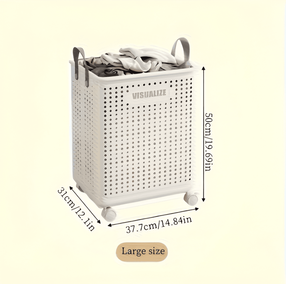 FoldEase | Collapsible Laundry Basket on Wheels with Space-Saving Design | Easy Transport for Effortless Laundry Day 8