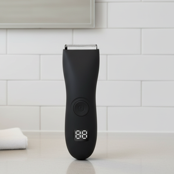 Beard Trimmer, Cordless Body Hair Trimmer with Comb Attachments, Wet and Dry Electric Trimmer for Neckline and Sideburns