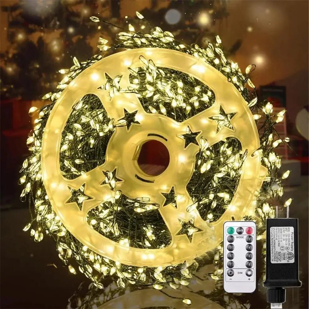 Outdoor Christmas Lights, Copper Wire Fairy Lights with Remote, Firework Tree Lights for Christmas Decorations_06