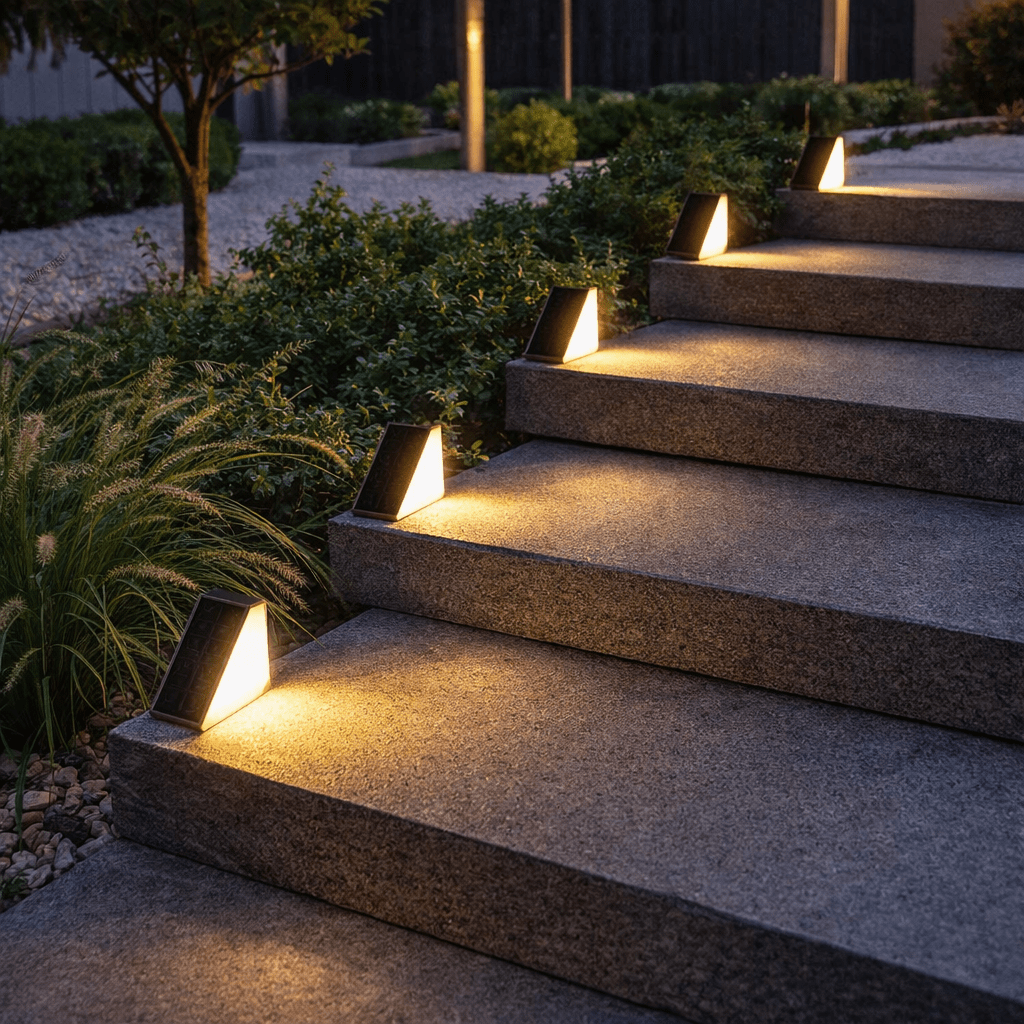 Outdoor Lights, Solar Garden Lights, Outdoor Solar Lights for Steps and Stairs on Garden Paths and Driveways_00