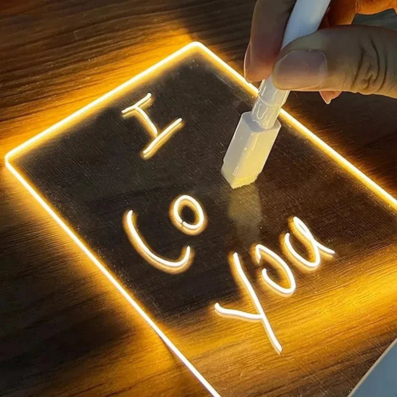 LED Drawing Board with Erasable Pen, USB LED Message Board