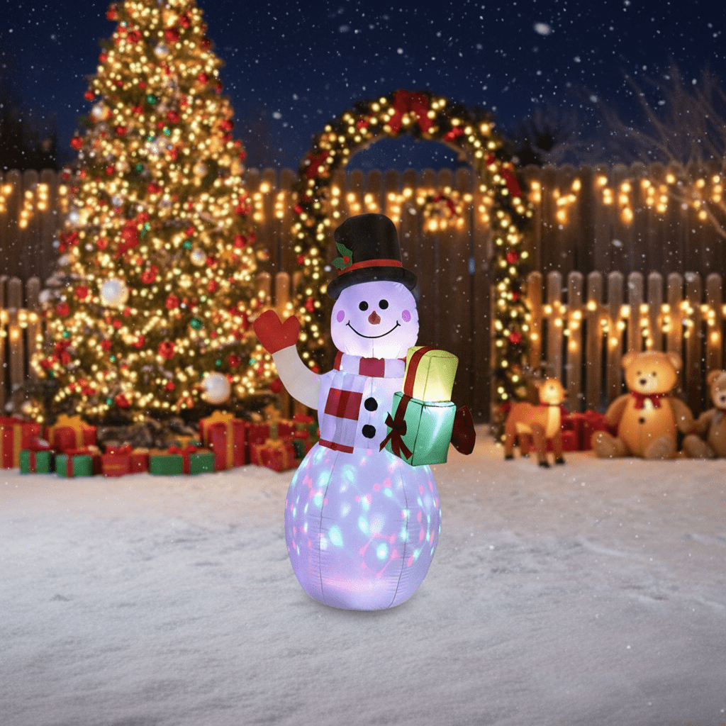 Outdoor Christmas Decorations, Light Up Christmas Decoration 1.5 m Tall, Christmas Garden Decorations with Ground Spikes_00