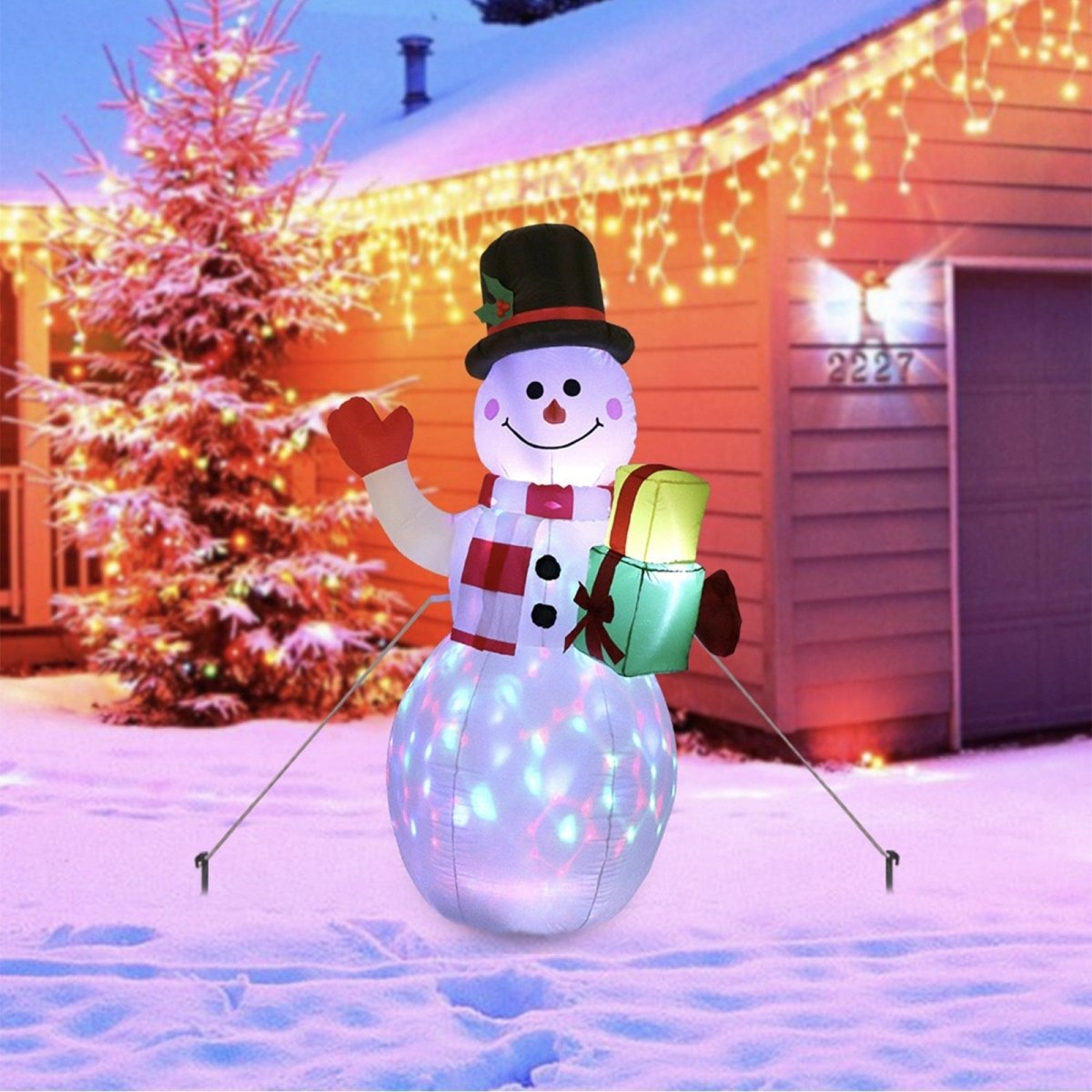 Outdoor Christmas Decorations, Light Up Christmas Decoration 1.5 m Tall, Christmas Garden Decorations with Ground Spikes_05
