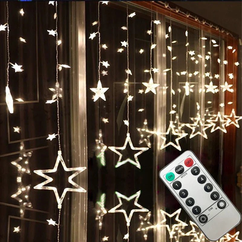 Christmas Lights with Stars, Warm White Star Fairy Lights, Battery or USB Christmas String Lights for Indoors_01