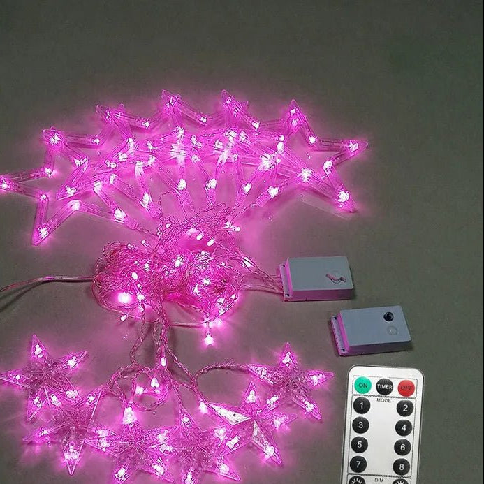 Christmas Lights with Stars, Warm White Star Fairy Lights, Battery or USB Christmas String Lights for Indoors_09