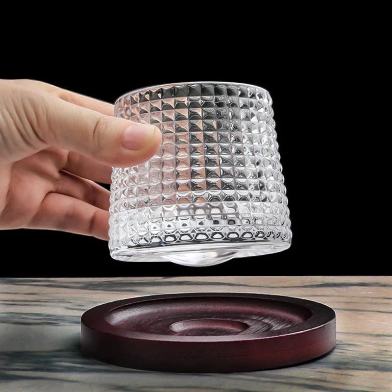 Whisky Glasses Rotating, Crystal Whiskey Glasses in Gift Box, Tumbler Glasses for Scotch and Bourbon, Whisky Gift Set_04