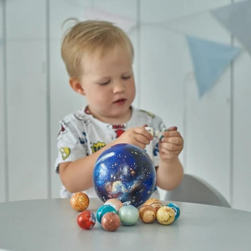 GalaxyQuest | Educational Toy - Wooden Planets Set with Interactive Cards | Learning Experience for Young Astronomers 2
