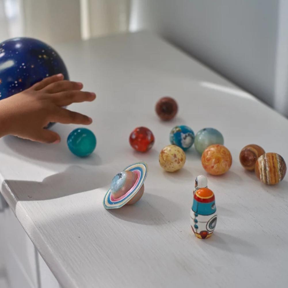 GalaxyQuest | Educational Toy - Wooden Planets Set with Interactive Cards | Learning Experience for Young Astronomers 3