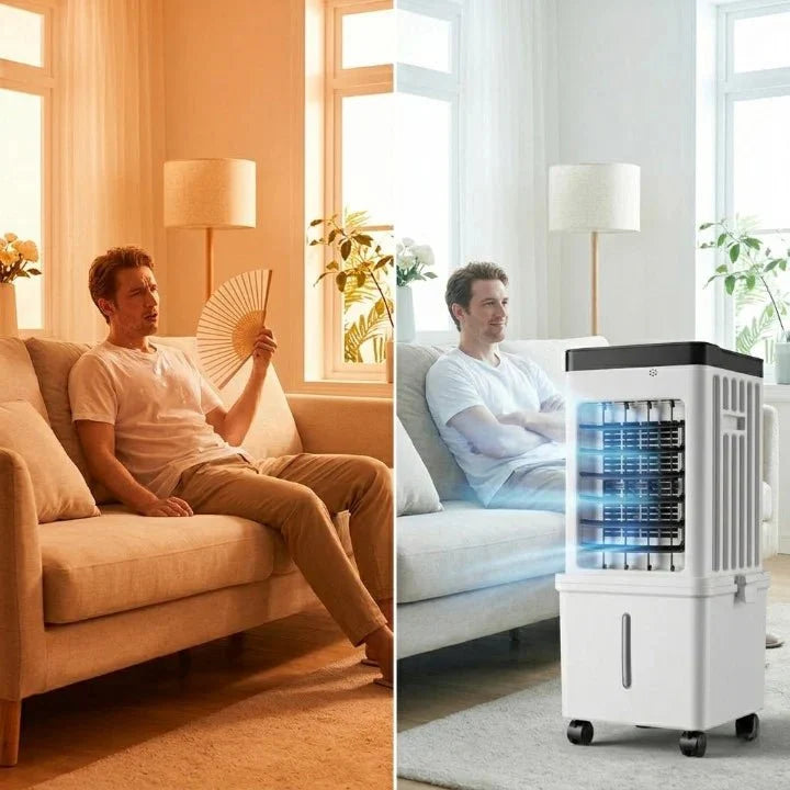 Portable Air Cooler Fan, Swamp Cooler for Home and Bedroom