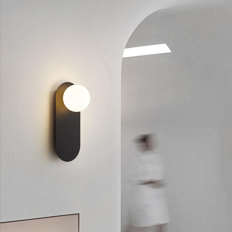 GloboLux | Elegant Minimalist Glass Wall Sconce Lighting Fixture 2