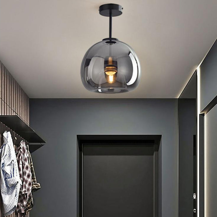 GloboNordic | Elegant Minimalist Glass Semi-Flush Ceiling Light 3